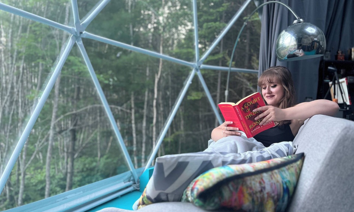 Youngs Cove Cottage | 26ft Geodesic Dome nestled in the trees with hot tub and Grand Lake steps away.