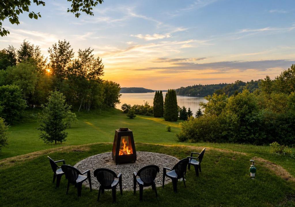 Alma Apartment | Chalet Bleu de la Baie Boudreault - Vu sur le lac
