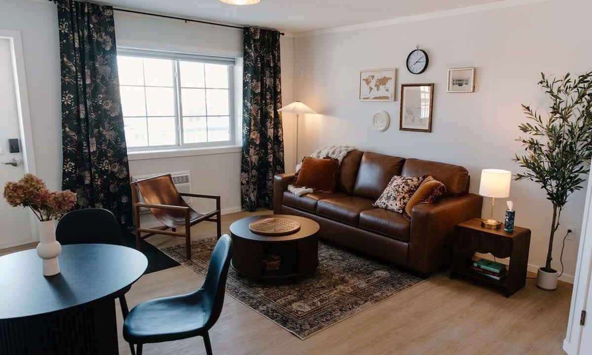 La Crete Apartment | Cozy 1BR Loft in La Crete | Kitchenette