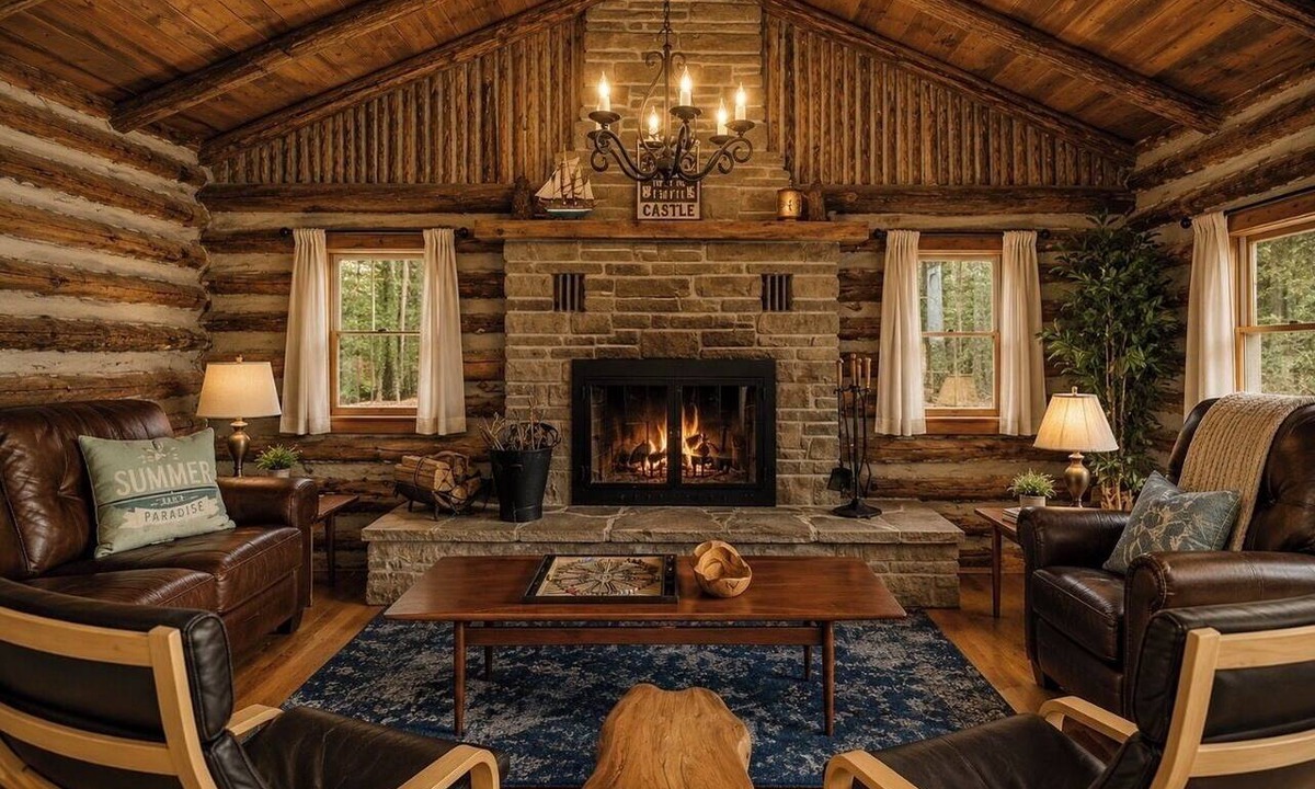 Meaford Cabin | 🍁 Fall Escape | Waterfront Log Cabin | Fireplace | Private Beach