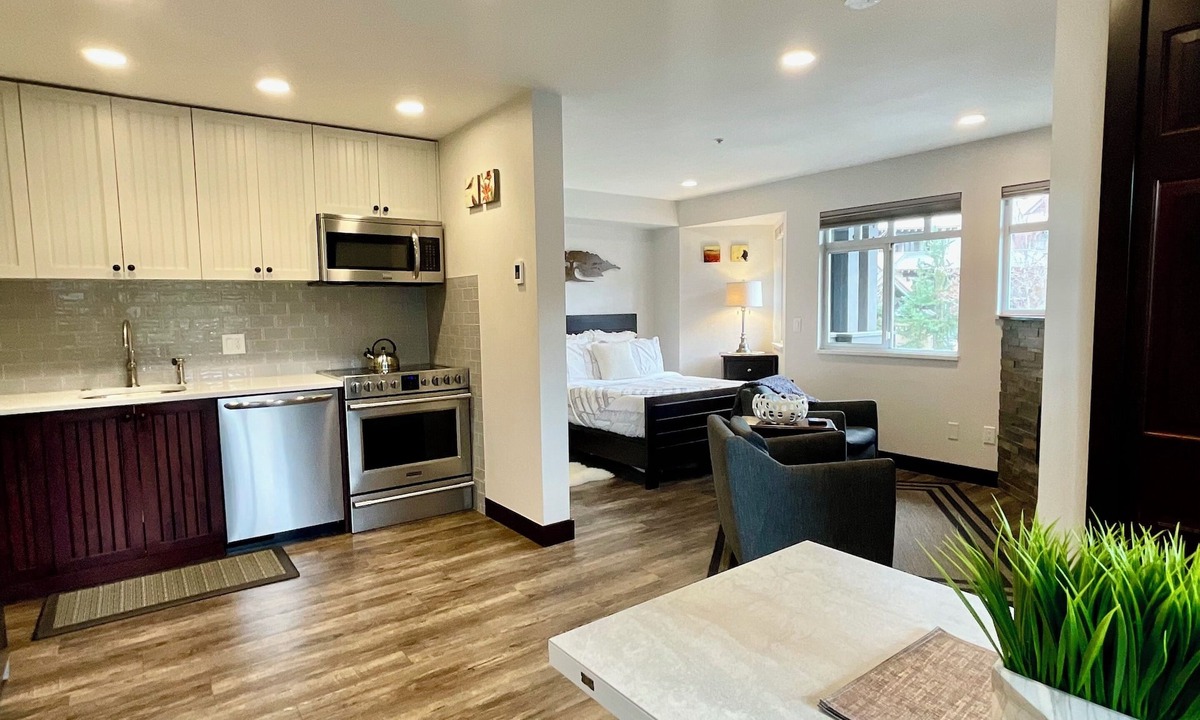 Village North House | Fully renovated studio in heart of Whistler Village. WD + AC