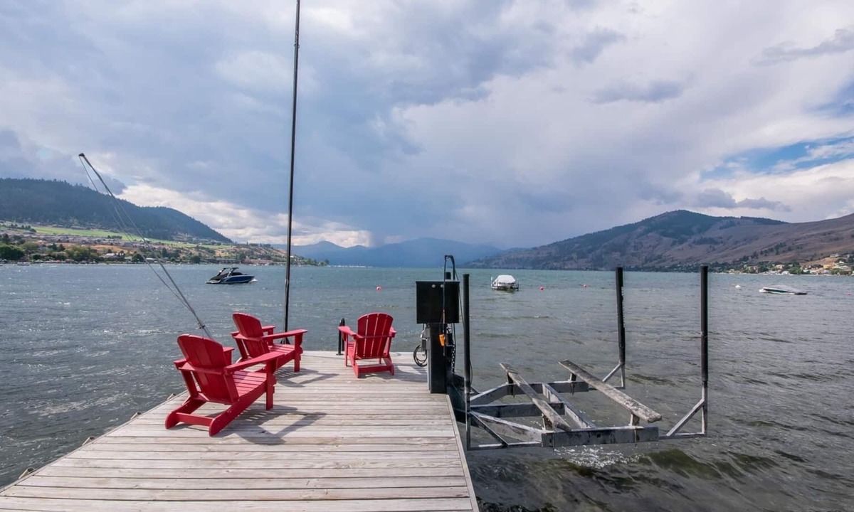 Vernon House | Lakefront House on Okanagan: Private Sandy Beach, Dock, 4 Bed/3 Bath, A/C
