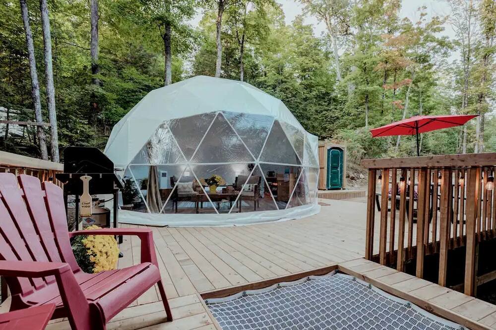 North Frontenac RV Rental | Ravine Dome Surrounded By Nature and Overlooking the Mississippi River in Ompah, Ontario