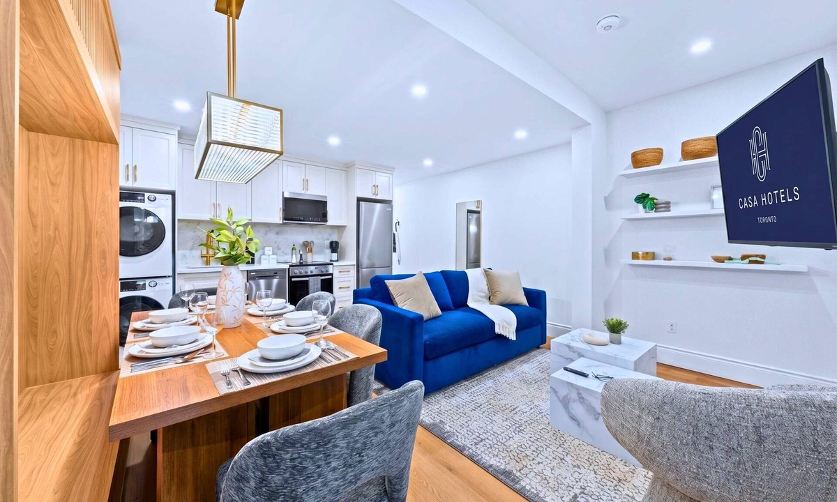 Riverdale Apartment | The Gerrard | Riverdale Group Stay with Patio
