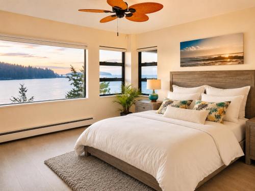Gibsons House | Waterfront Room with Private Bath and Deck Near Marina, Private Beach Access