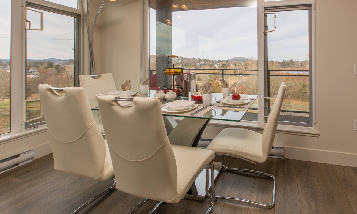 Saanich West Condo | WOW! Floor to Ceiling Windows, Mountain And Lake Views