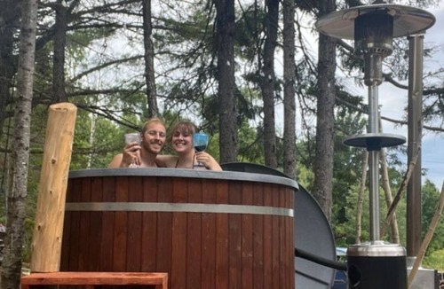 Youngs Cove Cottage | 26ft Geodesic Dome nestled in the trees with hot tub and Grand Lake steps away.