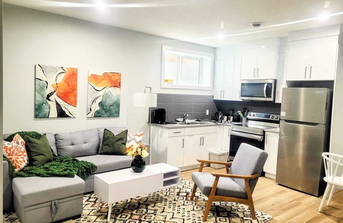 Southwest Edmonton Apartment | Brand New 1 Bedroom Suite Tastefully Furnished.