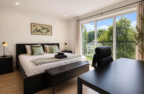 Duberger-Les Saules Apartment | Chic 2-story condo a nature retreat for 6