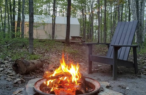 Kirkfield RV Rental | Cicily Tent | Canvas Tent with Lake Access
