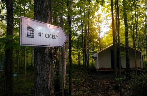 Kirkfield RV Rental | Cicily Tent | Canvas Tent with Lake Access