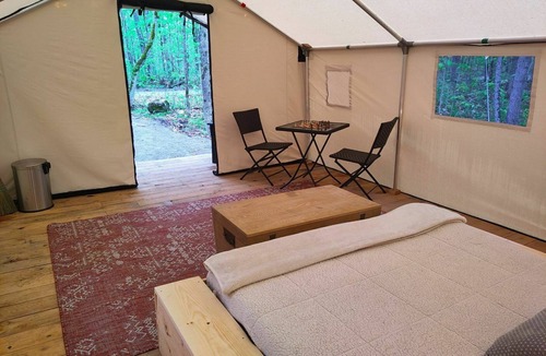 Kirkfield RV Rental | Cicily Tent | Canvas Tent with Lake Access