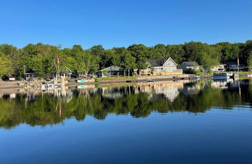 York County Cottage | Covered Porch Cottage on First Eel River Lake
