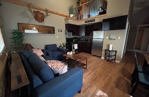 Lac Le Jeune Cabin | Cozy cabin and a beautiful waterfront view from your deck. The perfect getaway!