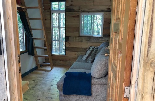 Arden Cabin | Cozy off grid retreat overlooking forest and wetlands with sauna and trails.