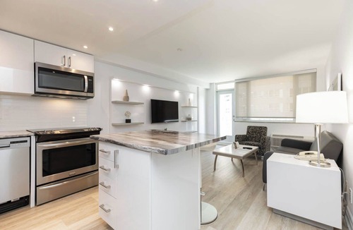 Bloor-Yorkville Apartment | Discover an urban retreat in this spacious one-bedroom suite in Downtown Toronto