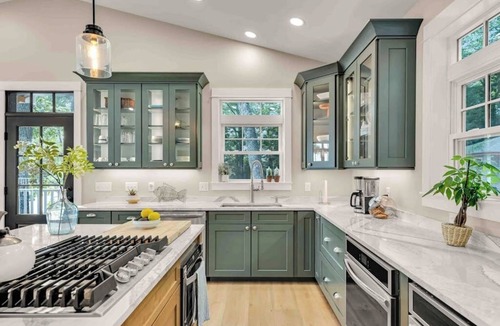 Orland House | Elegant lakefront home near Bar Harbor & Acadia with modern kitchen, lake views