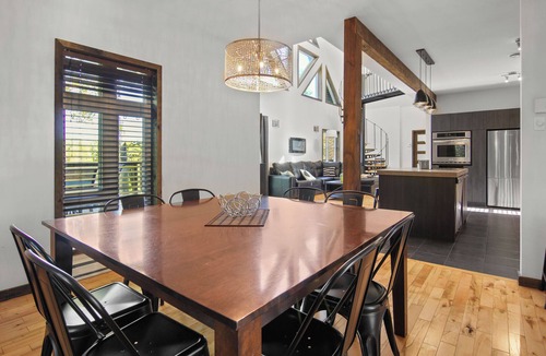 Saint-David-de-Falardeau Ski Chalet | Enjoy our cozy waterfront chalet with a private hot tub, stunning views,