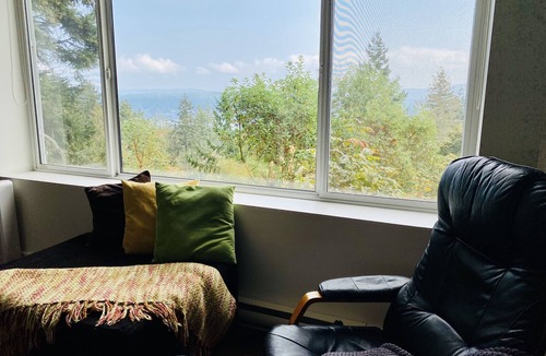 Salt Spring Island Cottage | Garden views and ocean glimpses, close to all that Saltspring offers.