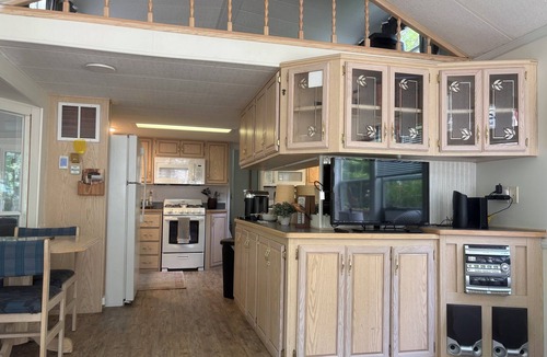 North Sebago Cabin | Lakefront Sebago Getaway with Dock, Canoe & Cozy Campfire Nights