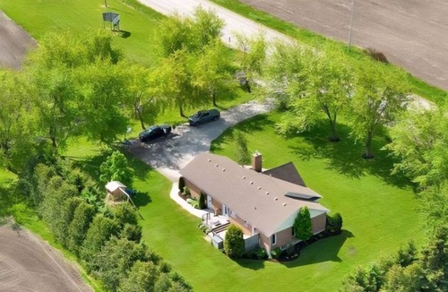 Mapleton House | Modern country house w/firepit.