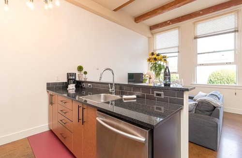 Downtown Victoria Condo | Modern Heritage Studio with Murphy Bed
