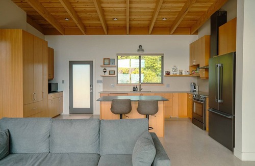 Juan de Fuca Electoral Area House | Panoramic ocean-view home tucked into the peaceful forest in beautiful Shirley.