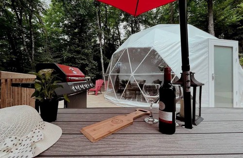 North Frontenac RV Rental | Ravine Dome Surrounded By Nature and Overlooking the Mississippi River in Ompah, Ontario