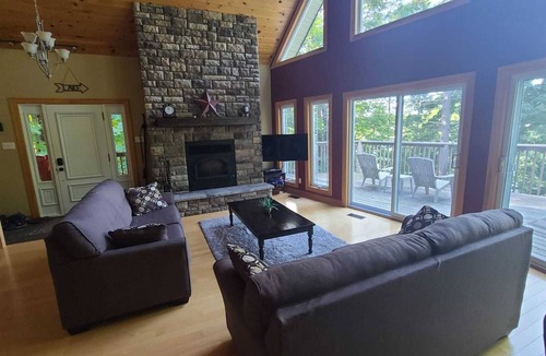 Whitewater Region Cottage | Redwing Lake house, waterfront property on Muskrat lake. Game room & big dock.