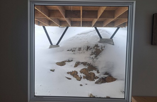 Harrington Ski Chalet | Rock House -Beautiful Architecture in the trees nestled between two lakes