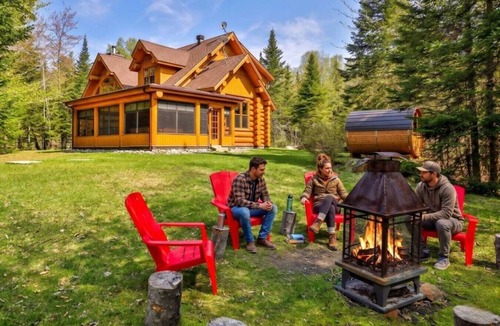 Mille-Isles Ski Chalet | Serenity/Private spa & sauna, Pool, Lake & Kayak