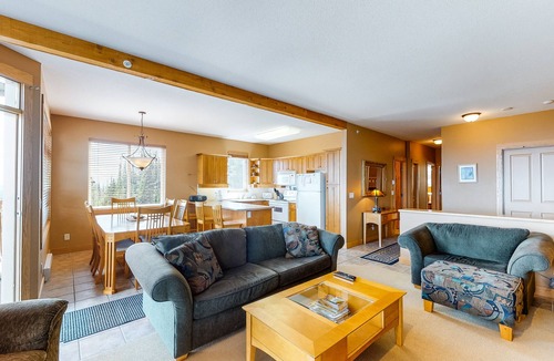 Big White Ski Resort Condo | Ski-in/out condo with private hot tub, majestic mountain views, & fireplace