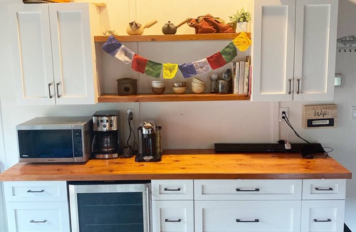 Mansons Landing Ski Chalet | "Sleeps 15: Dog-Friendly Rustic Haven on Cortes Island" Large grass yard