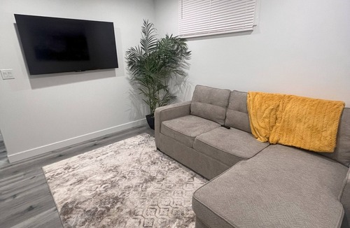 Southeast Calgary Apartment | Stylish Basement Suite w/Private Entry & Workspace