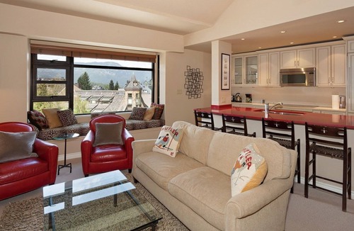 Whistler Village Apartment | Suite with views of Whistler Village + Fireplace