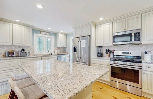 Wells Beach House | Sunny home near the sand with bikes, grill, firepit, & balcony- dog-friendly