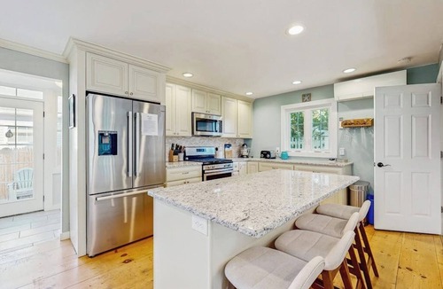 Wells Beach House | Sunny home near the sand with bikes, grill, firepit, & balcony- dog-friendly