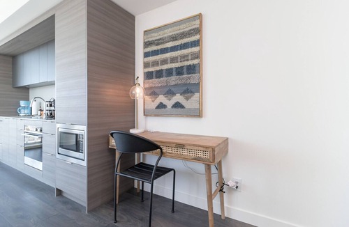 Downtown Victoria Condo | The Vista-Views from 15th Floor, Work Desk and AC