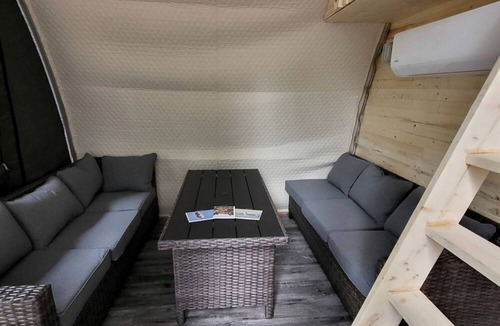 Castle Mountain Resort RV Rental | Unique Tented Cabin Fully Furnished and Equipped Perfect for Groups or Families in Alberta