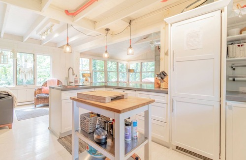 Grand Bend Cottage | Walk to white sand private beach of Oakwood Park - 4 bed cottage steps to lake.