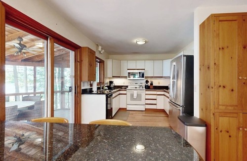West Poland House | Waterfront, dog-friendly home on 12+ acres with dock, hot tub & sunset views