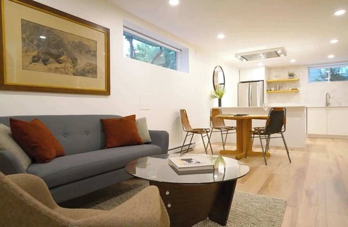 Burnaby House | Your modern Northwest Hideaway Suite with cozy fireplace