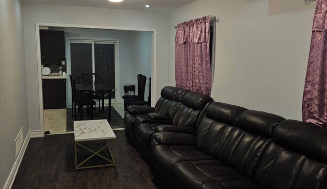 A home for a getaway Located in markham with 3 bedrooms and 3 washrooms .