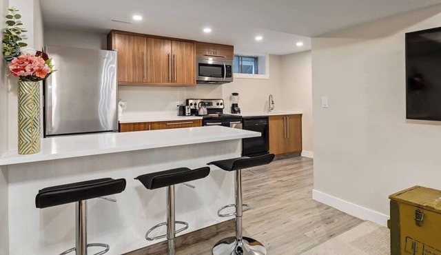 Beautifully renovated, steps from downtown suite