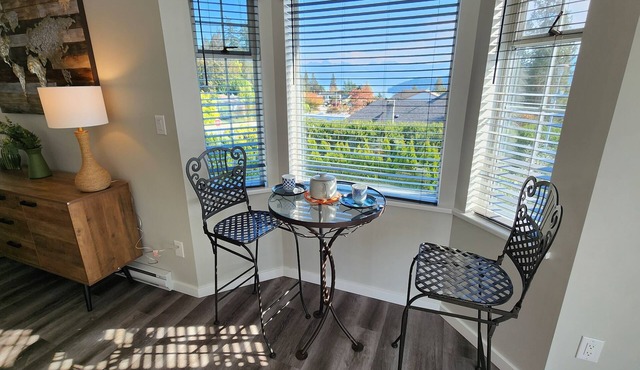 Big and bright house with 180 degree views of the Ocean in the heart of Gibsons