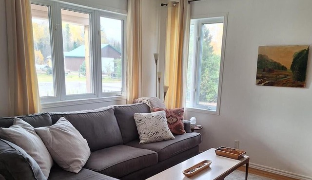 Big, rustic cottage with all the amenities. Pet Friendly! Jet tub! Fire Pit! in Bancroft