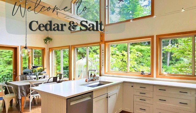 Cedar & Salt – Forest Retreat by the Beach with Hot Tub, Sauna & EV Charger