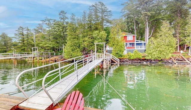 Cozy, Waterfront Cabin-Style Gem with Private Dock and Lovely Views in West Bath