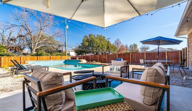 Dive Into Fun: Pool House with Grill + Game Room in Richardson