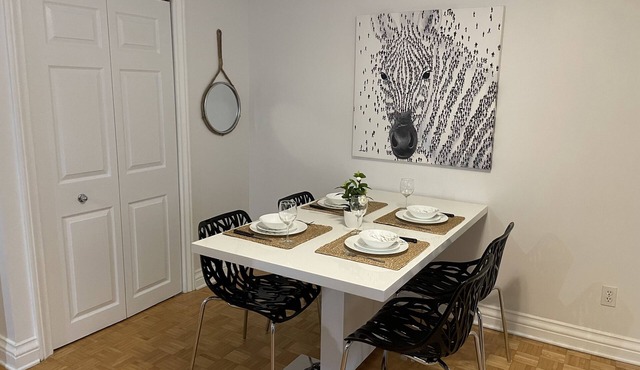 Downtown Montreal condo, so close to everything your heart desires yet quiet!